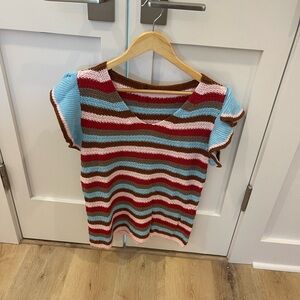 Stumped cap sleeved sweater